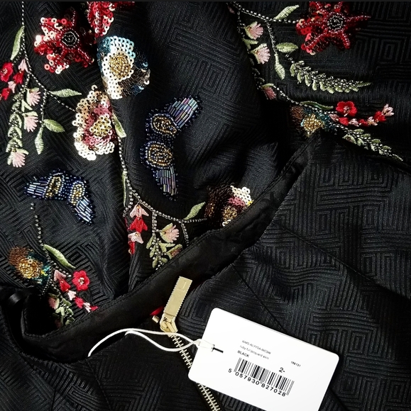 🍒NWT🍒 TED BAKER EMBROIDERED FULL SKIRT - Picture 9 of 10